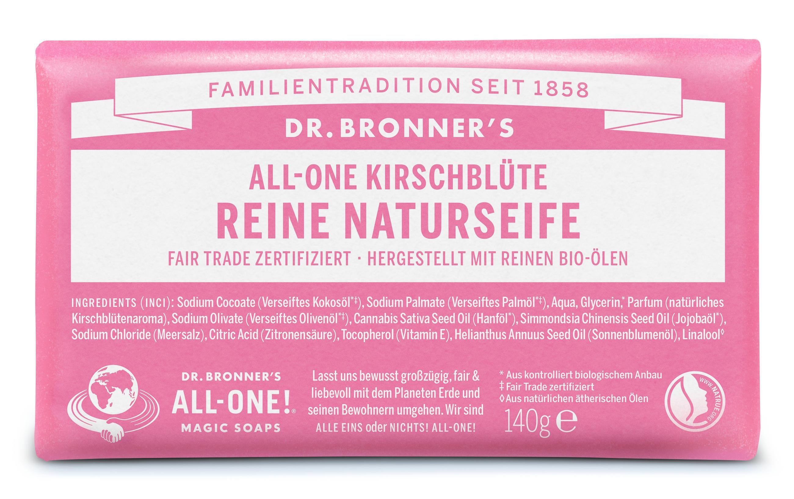 Dr. Bronner's Magische Mandelseife, 140 G – Biologisch, Fair Trade, Vegan, Vielseitig Verwendbar