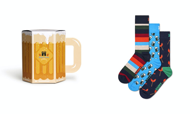 3-Pack Wurst And Beer Socks Gift Set