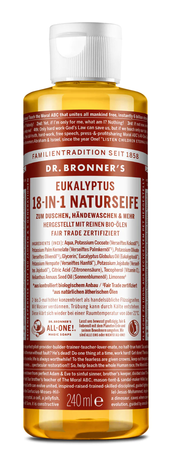 Dr. Bronner - 18-IN-1 NATURSEIFE Eukalyptus 240 ml