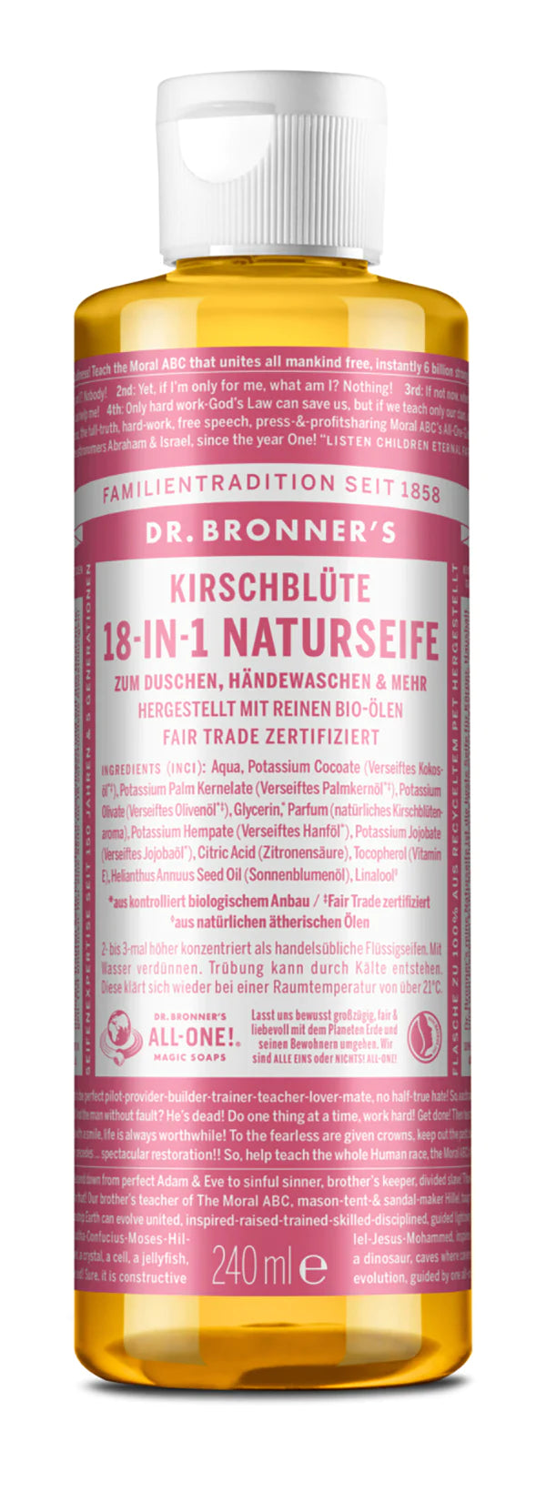 Dr. Bronner - 18-IN-1 NATURSEIFE Kirschblüte 240 ml