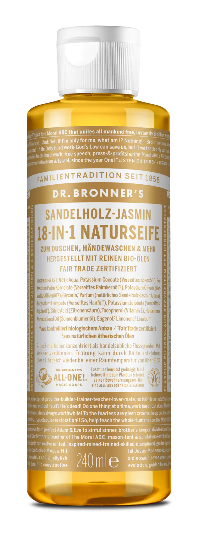 Dr. Bronner - 18-IN-1 NATURSEIFE Sandelholz-Jasmin 240 ml